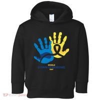 World Down Syndrome Day Handprint Awareness Toddler Hoodie thumb 0