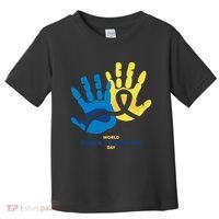 World Down Syndrome Day Handprint Awareness Toddler T-Shirt thumb 0