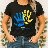 World Down Syndrome Day Handprint Awareness Women's T-Shirt thumb 2