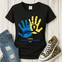 World Down Syndrome Day Handprint Awareness Women's T-Shirt thumb 3