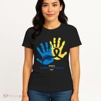 World Down Syndrome Day Handprint Awareness Women's T-Shirt thumb 4