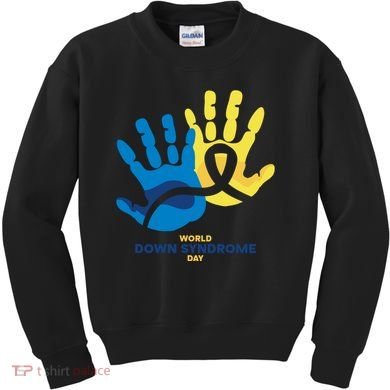 World Down Syndrome Day Handprint Awareness Kids Sweatshirt