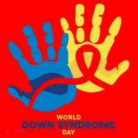 World Down Syndrome Day Handprint Awareness Santa Hat thumb 1