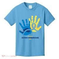World Down Syndrome Day Handprint Awareness Kids T-Shirt thumb 0