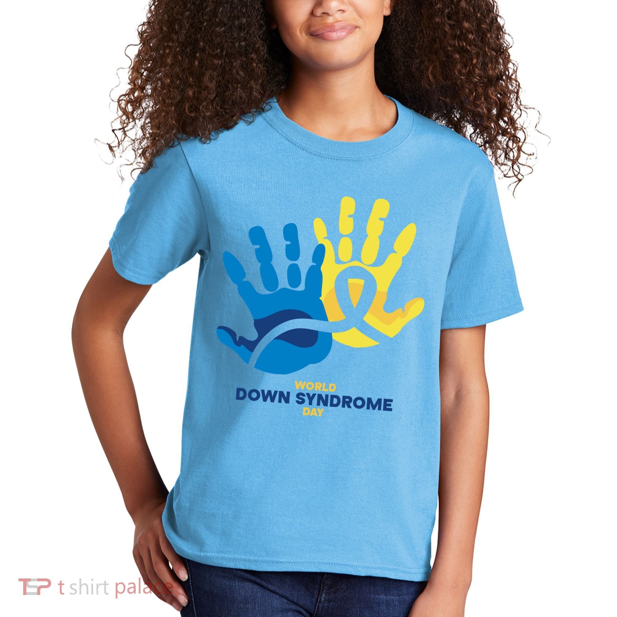 World Down Syndrome Day Handprint Awareness Kids T-Shirt