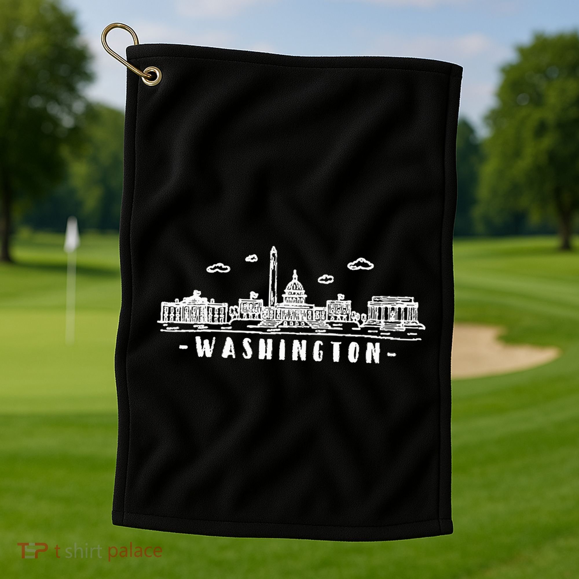 Washington Dc Skyline Golf Towel