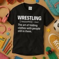Wrestling Definition Shirt Funny Saying Wrestler Wrestling  Kids T-Shirt thumb 3