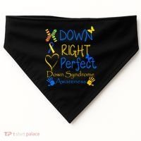 World Down Syndrome Day Awareness Socks Down Right Perfect Gift USA-Made Doggie Bandana thumb 0