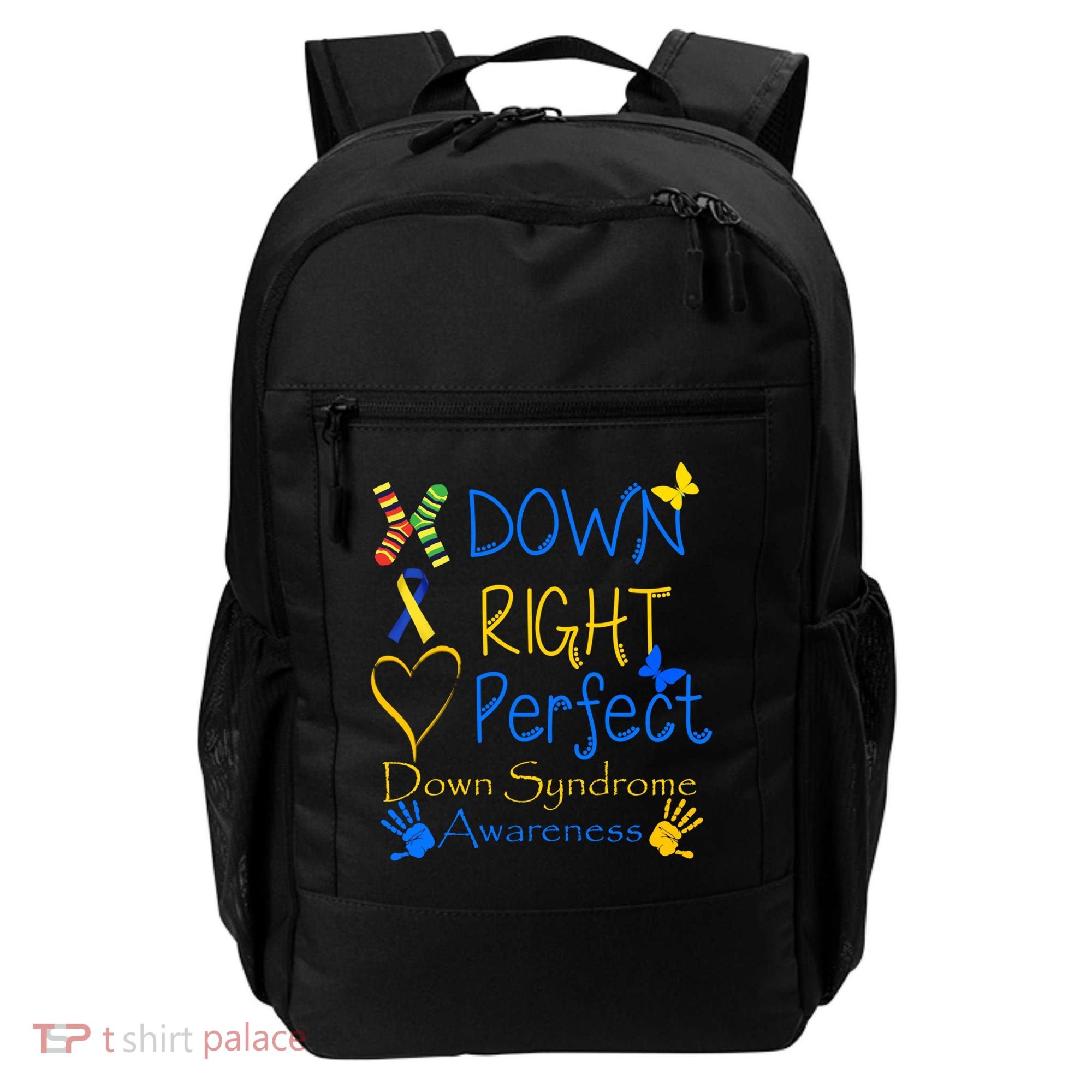 World Down Syndrome Day Awareness Socks Down Right Perfect Gift Backpack