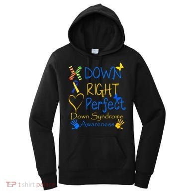 World Down Syndrome Day Awareness Socks Down Right Perfect Gift Women's Hoodie