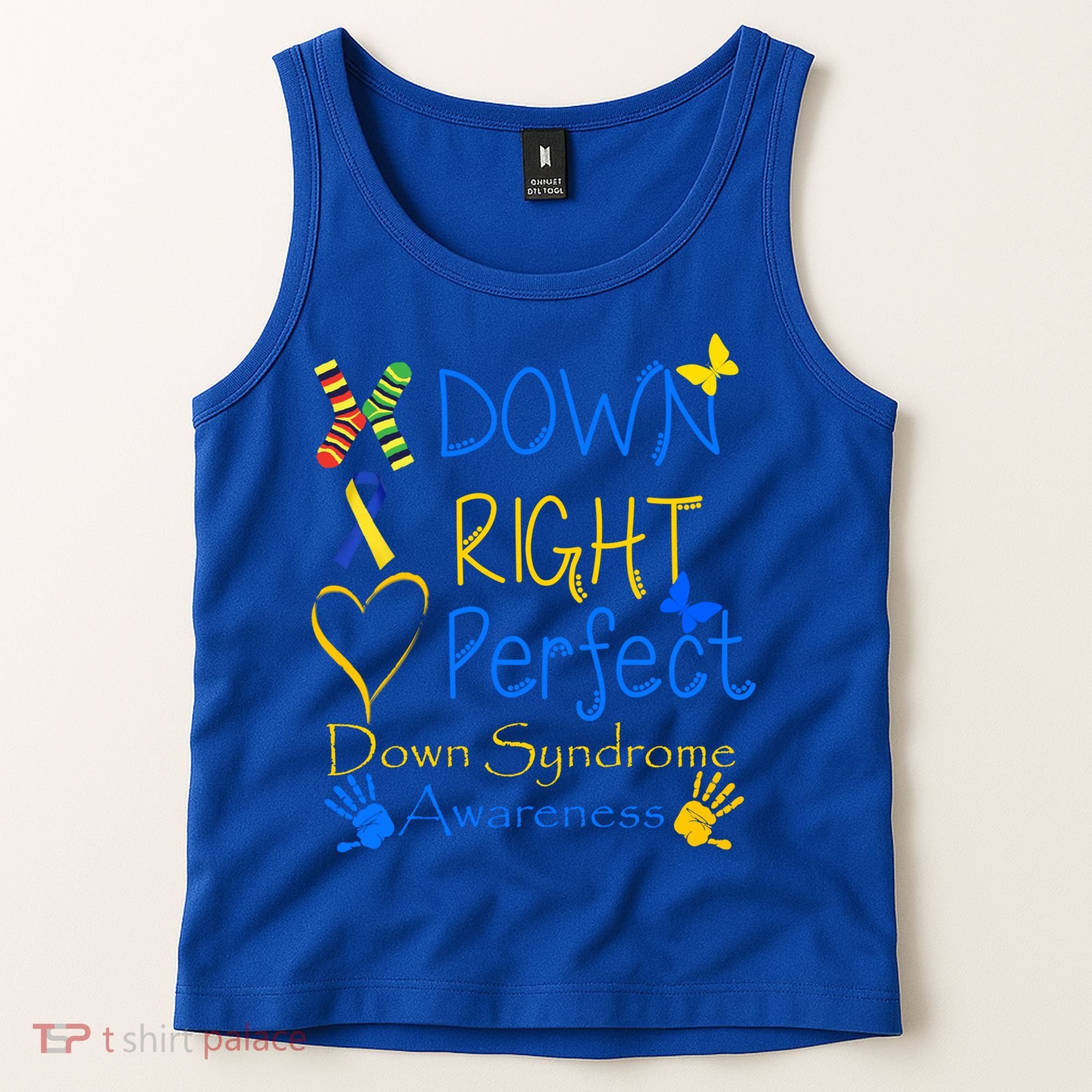 World Down Syndrome Day Awareness Socks Down Right Perfect Gift Tank Top