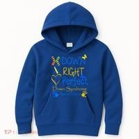 World Down Syndrome Day Awareness Socks Down Right Perfect Gift Kids Hoodie thumb 0