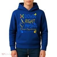 World Down Syndrome Day Awareness Socks Down Right Perfect Gift Kids Hoodie thumb 4