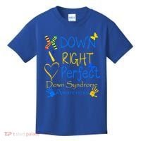 World Down Syndrome Day Awareness Socks Down Right Perfect Gift Kids T-Shirt thumb 0