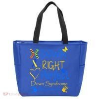 World Down Syndrome Day Awareness Socks Down Right Perfect Gift Tote Bag thumb 0