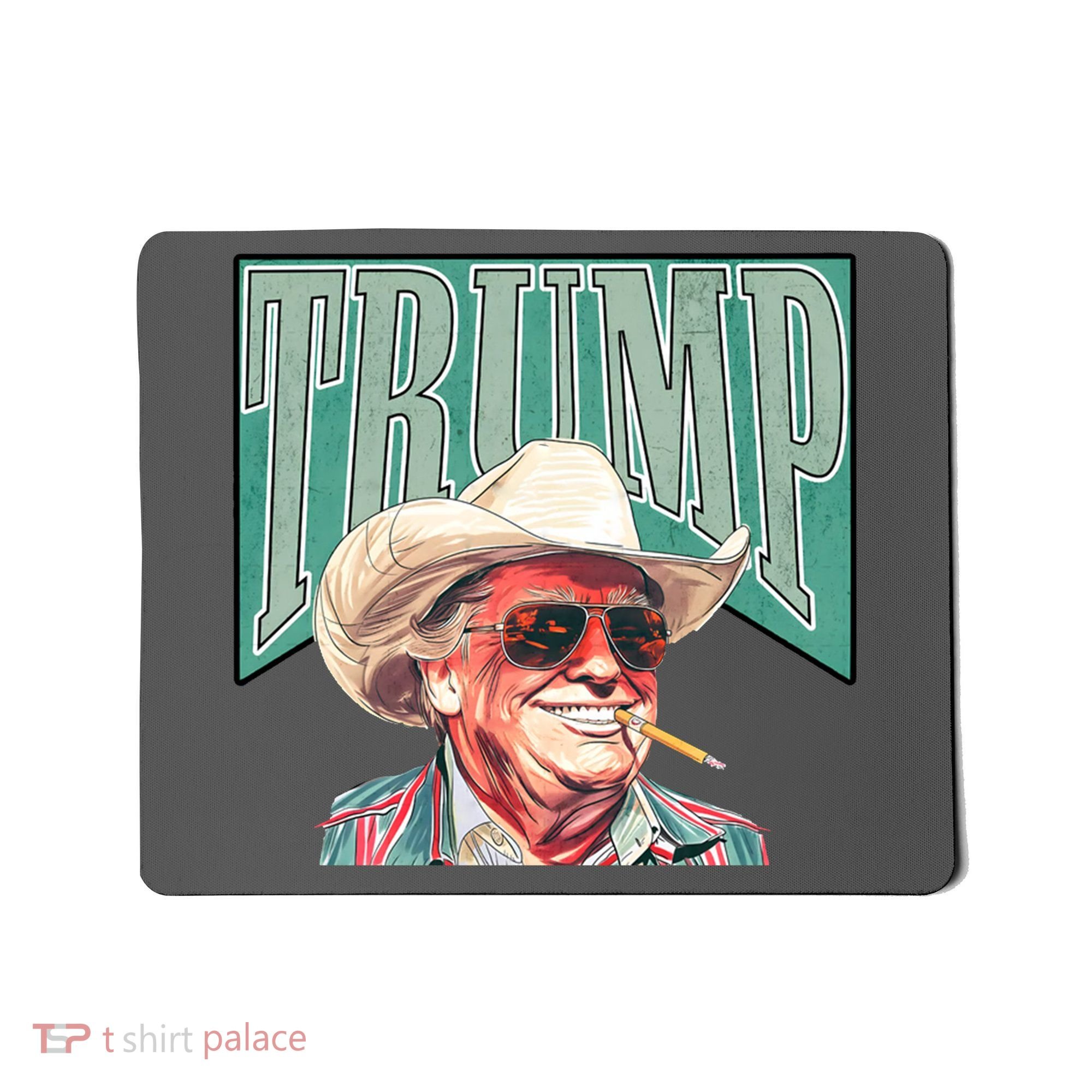 Western Donald Trump Cowboy Maga Mousepad