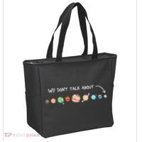 We Don't Talk About Pluto Never Forget Funny Solar System Tote Bag thumb 2