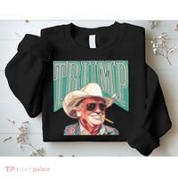 Western Donald Trump Cowboy Maga Sweatshirt thumb 2