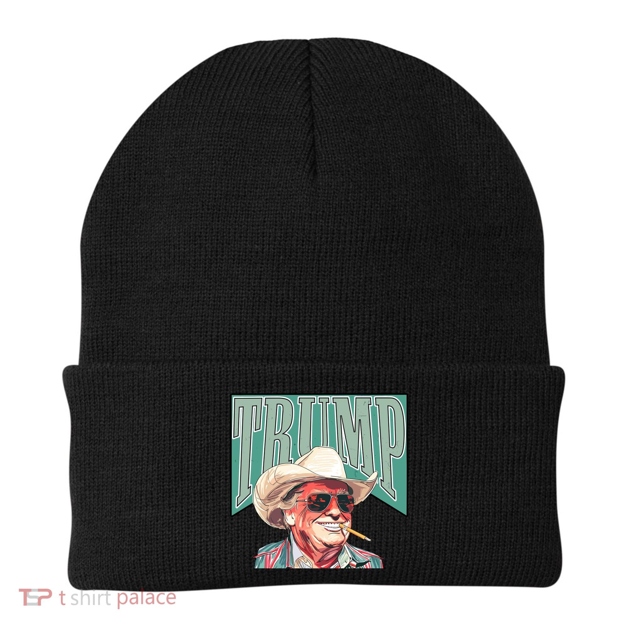 Western Donald Trump Cowboy Maga Beanie