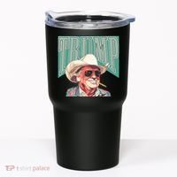 Western Donald Trump Cowboy Maga Tumbler thumb 0