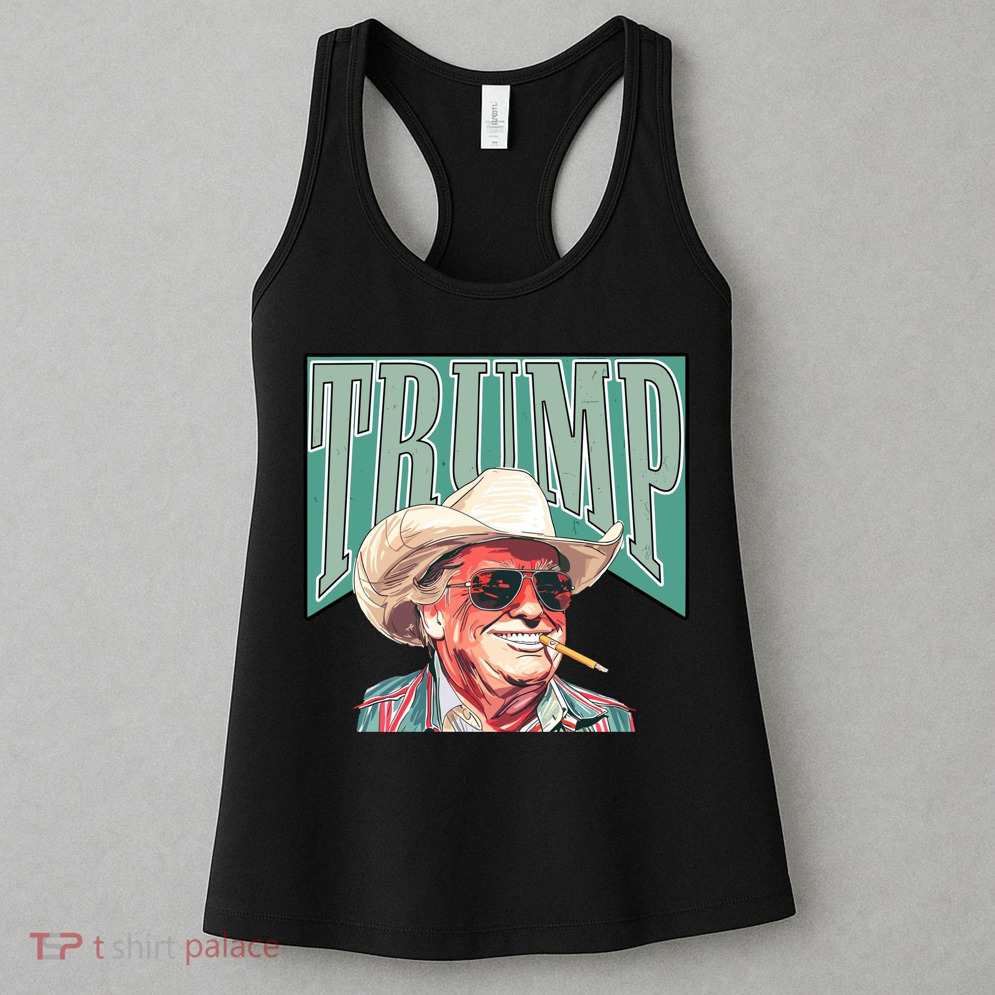 Western Donald Trump Cowboy Maga Women's Tank Top