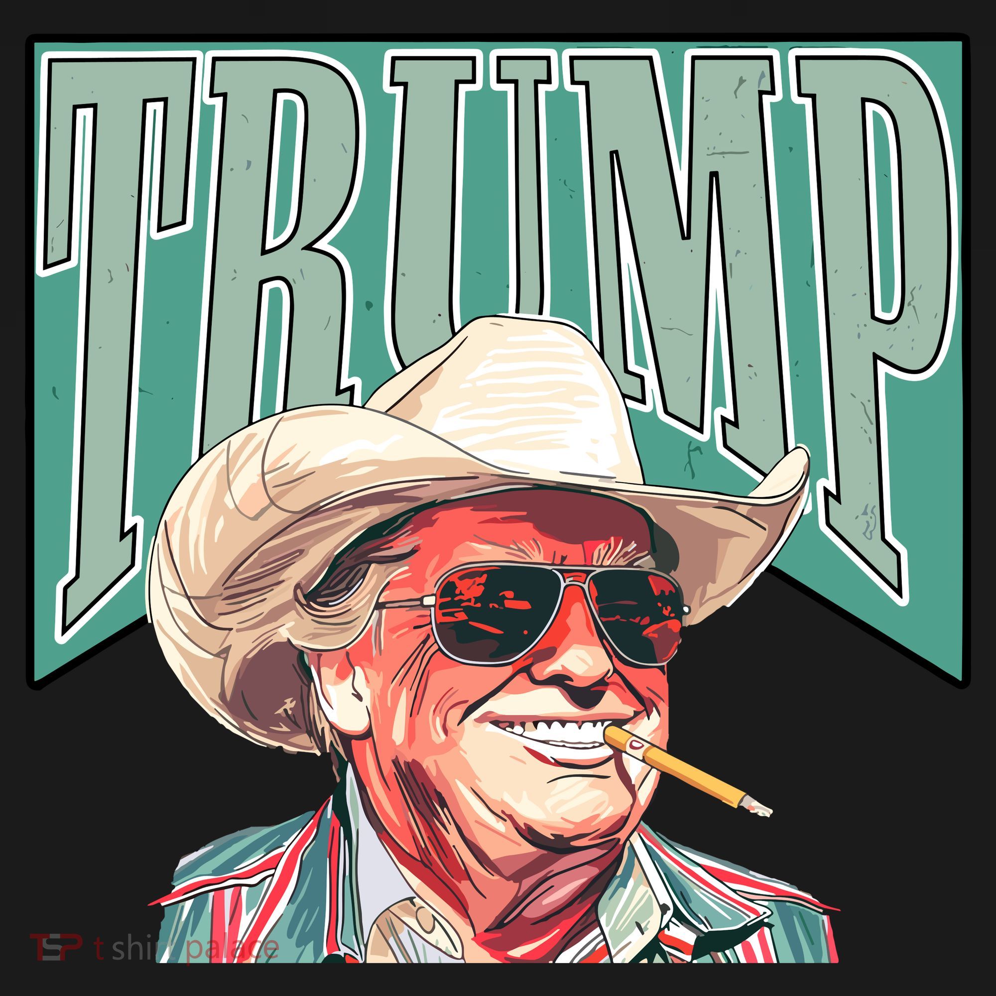 Western Donald Trump Cowboy Maga Baby Bodysuit