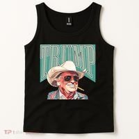 Western Donald Trump Cowboy Maga Tank Top thumb 2