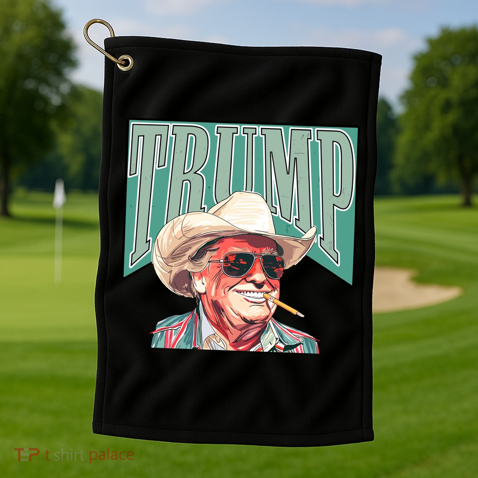 Western Donald Trump Cowboy Maga Golf Towel
