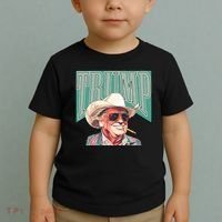 Western Donald Trump Cowboy Maga Toddler T-Shirt thumb 2