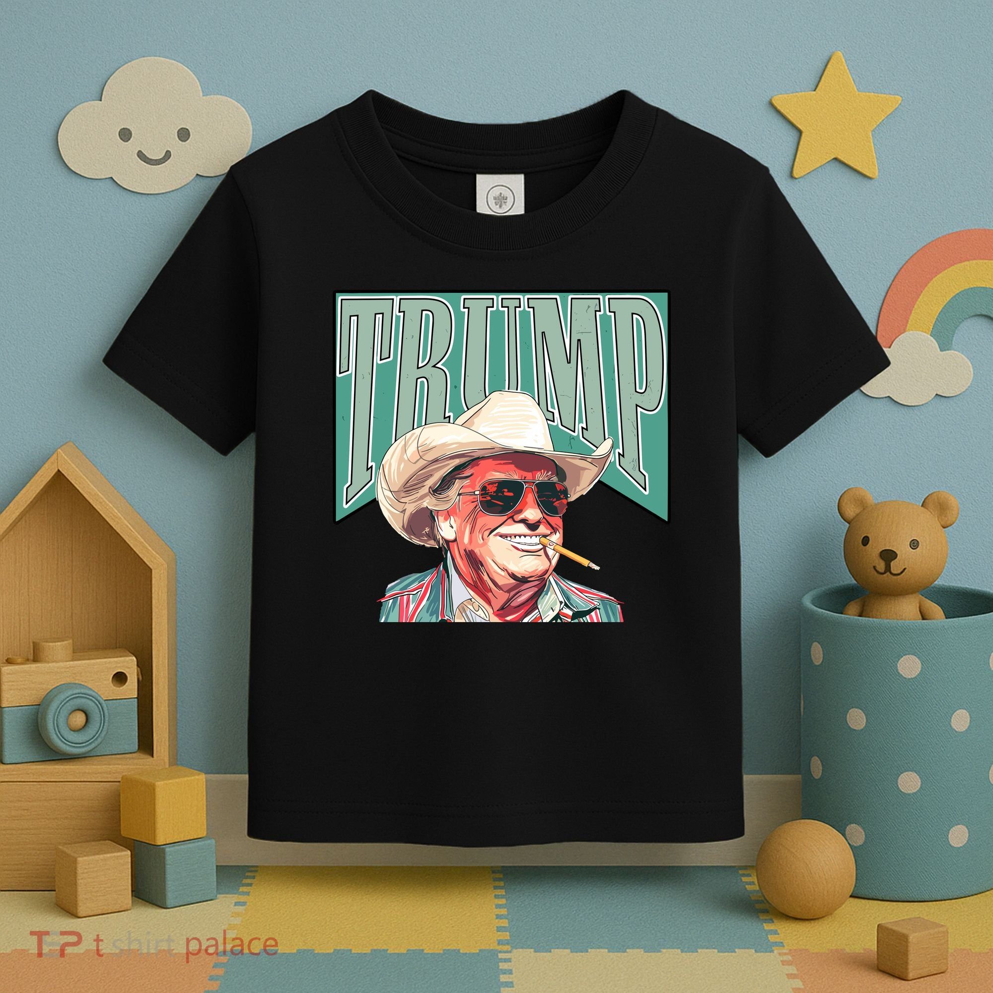 Western Donald Trump Cowboy Maga Toddler T-Shirt