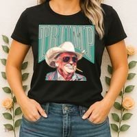 Western Donald Trump Cowboy Maga Women's T-Shirt thumb 2