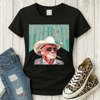Western Donald Trump Cowboy Maga Women's T-Shirt thumb 3