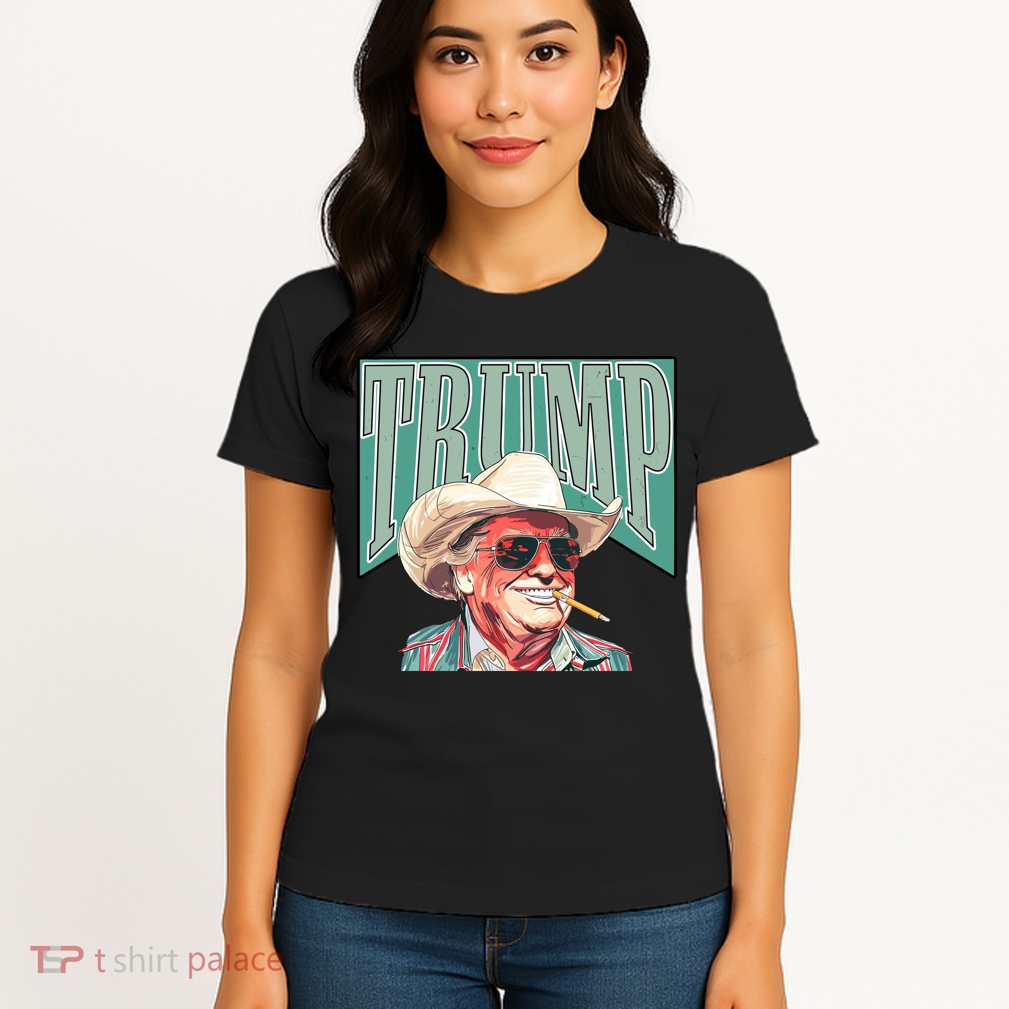 Western Donald Trump Cowboy Maga Women's T-Shirt