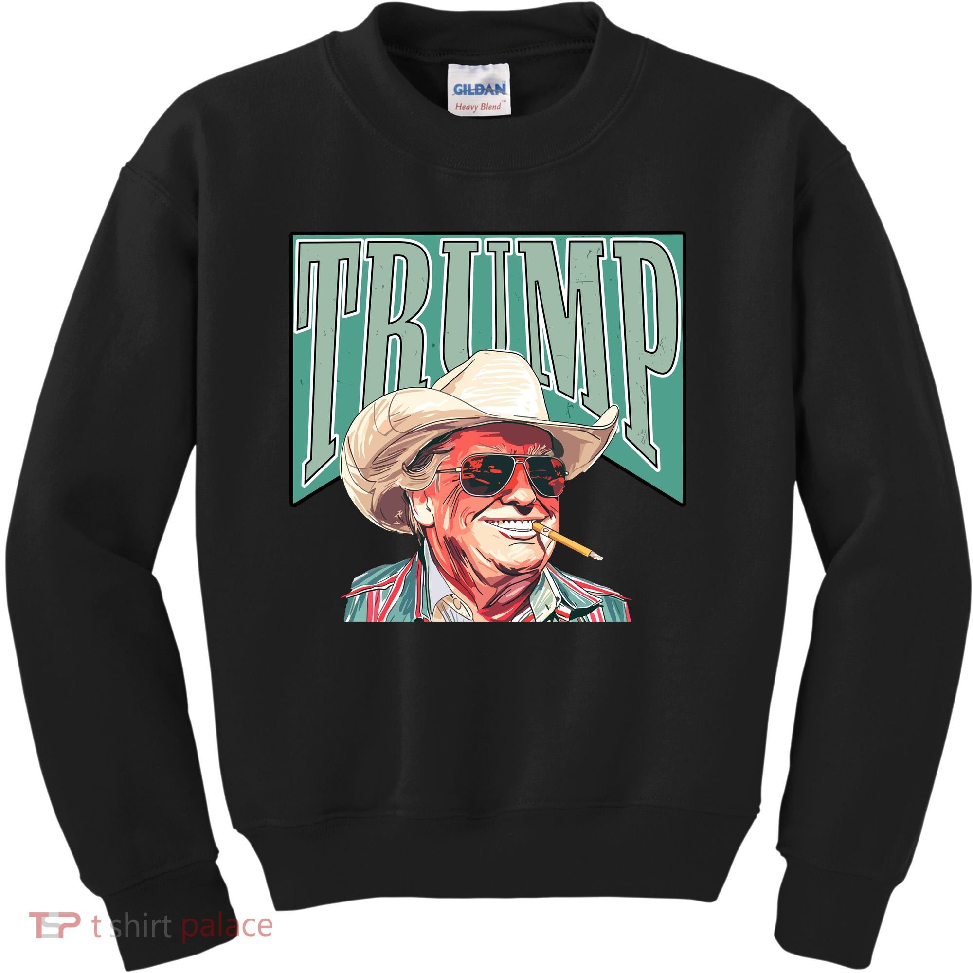 Western Donald Trump Cowboy Maga Kids Sweatshirt