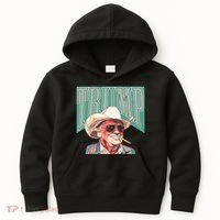 Western Donald Trump Cowboy Maga Kids Hoodie thumb 0