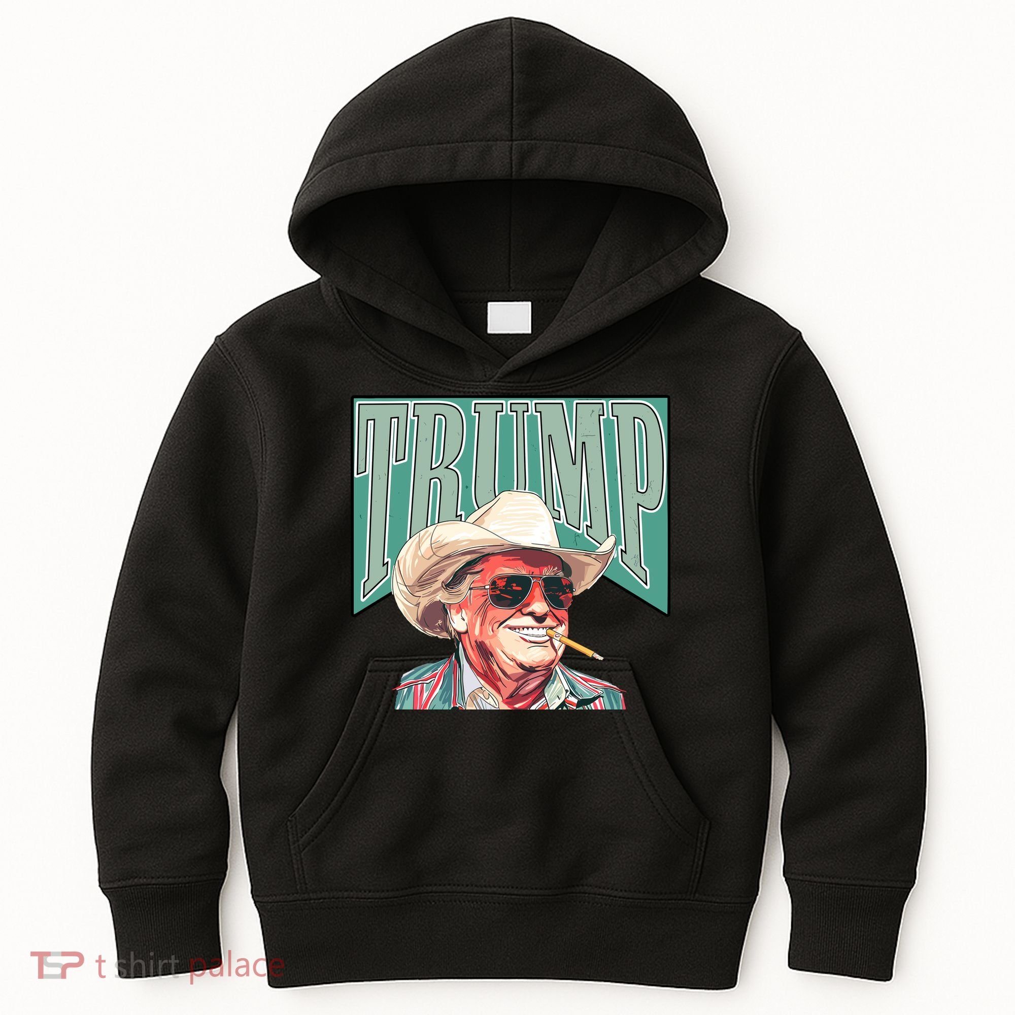 Western Donald Trump Cowboy Maga Kids Hoodie