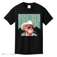 Western Donald Trump Cowboy Maga Kids T-Shirt thumb 0