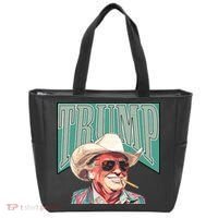 Western Donald Trump Cowboy Maga Tote Bag thumb 0