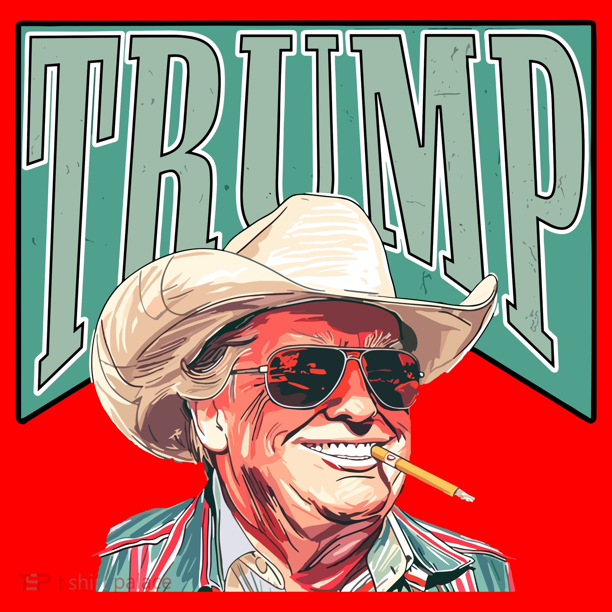 Western Donald Trump Cowboy Maga Santa Hat