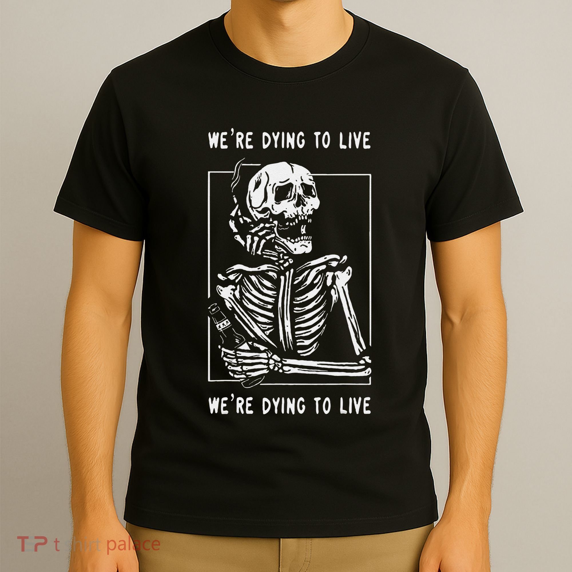 WeRe Dying To Live Damaged Society Strangers T-Shirt