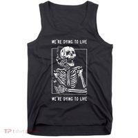 WeRe Dying To Live Damaged Society Strangers Tank Top thumb 0