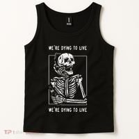 WeRe Dying To Live Damaged Society Strangers Tank Top thumb 2