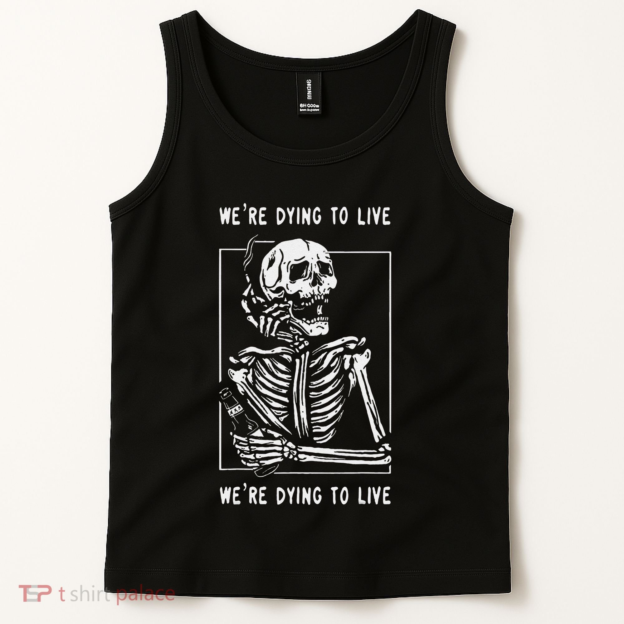 WeRe Dying To Live Damaged Society Strangers Tank Top