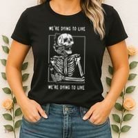 WeRe Dying To Live Damaged Society Strangers Women's T-Shirt thumb 2