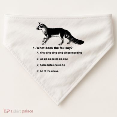 What Does The Fox Say USA-Made Doggie Bandana
