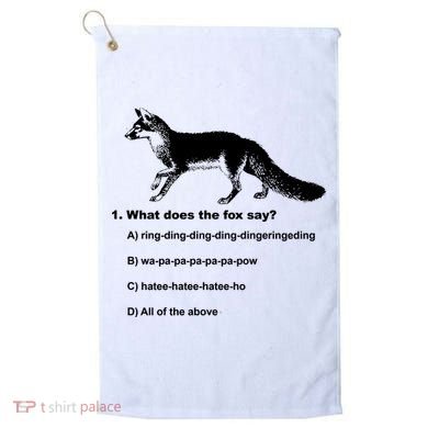What Does The Fox Say Golf Towel