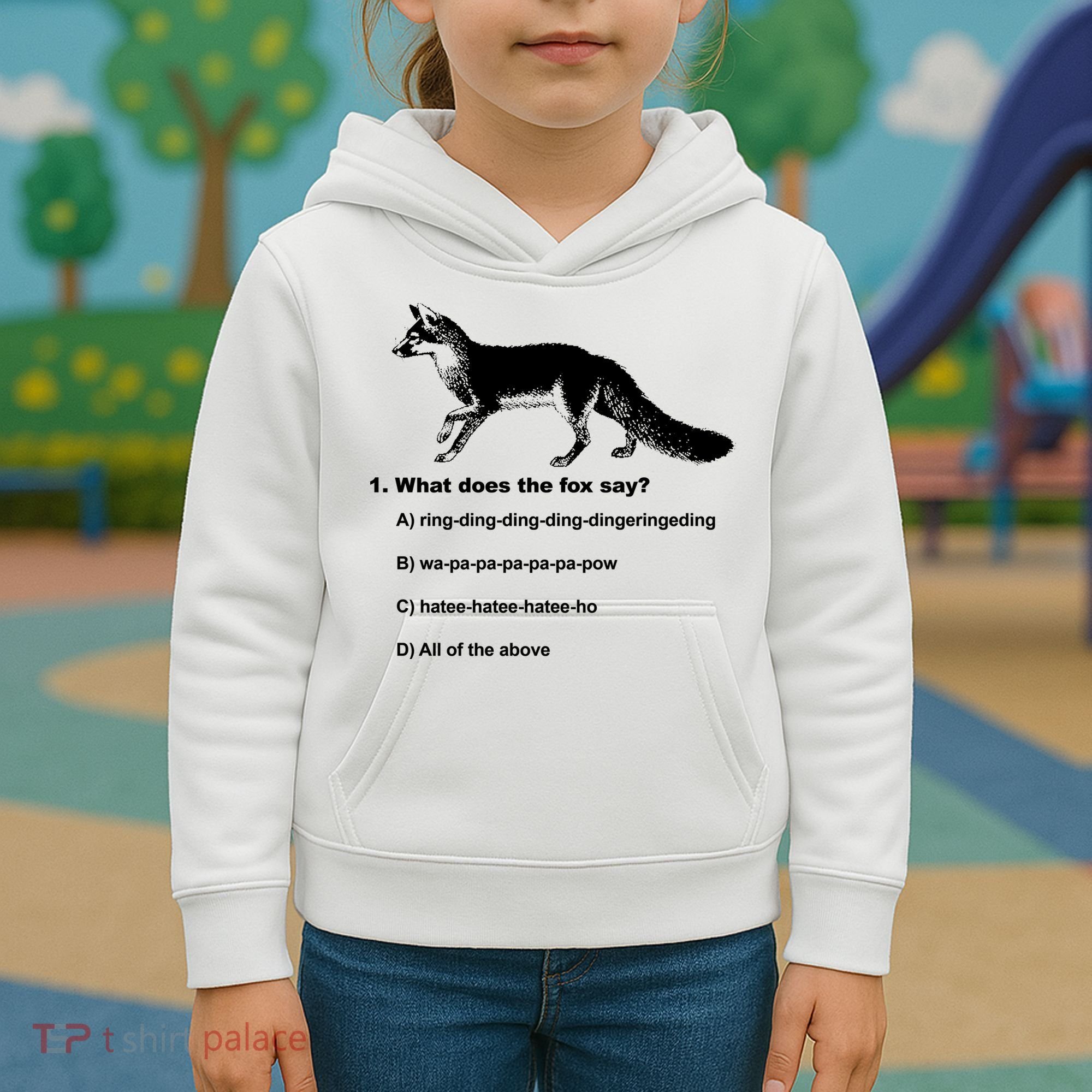 What Does The Fox Say Kids Hoodie