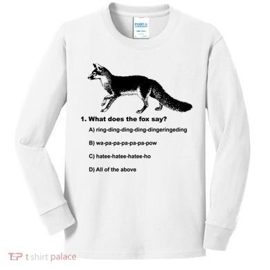 What Does The Fox Say Kids Long Sleeve Shirt