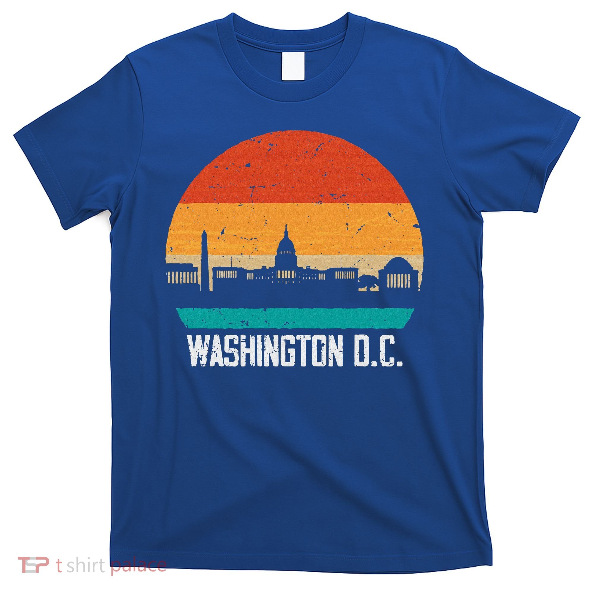 Washington D.C. USA Retro Vintage Sunset Skyline T-Shirt