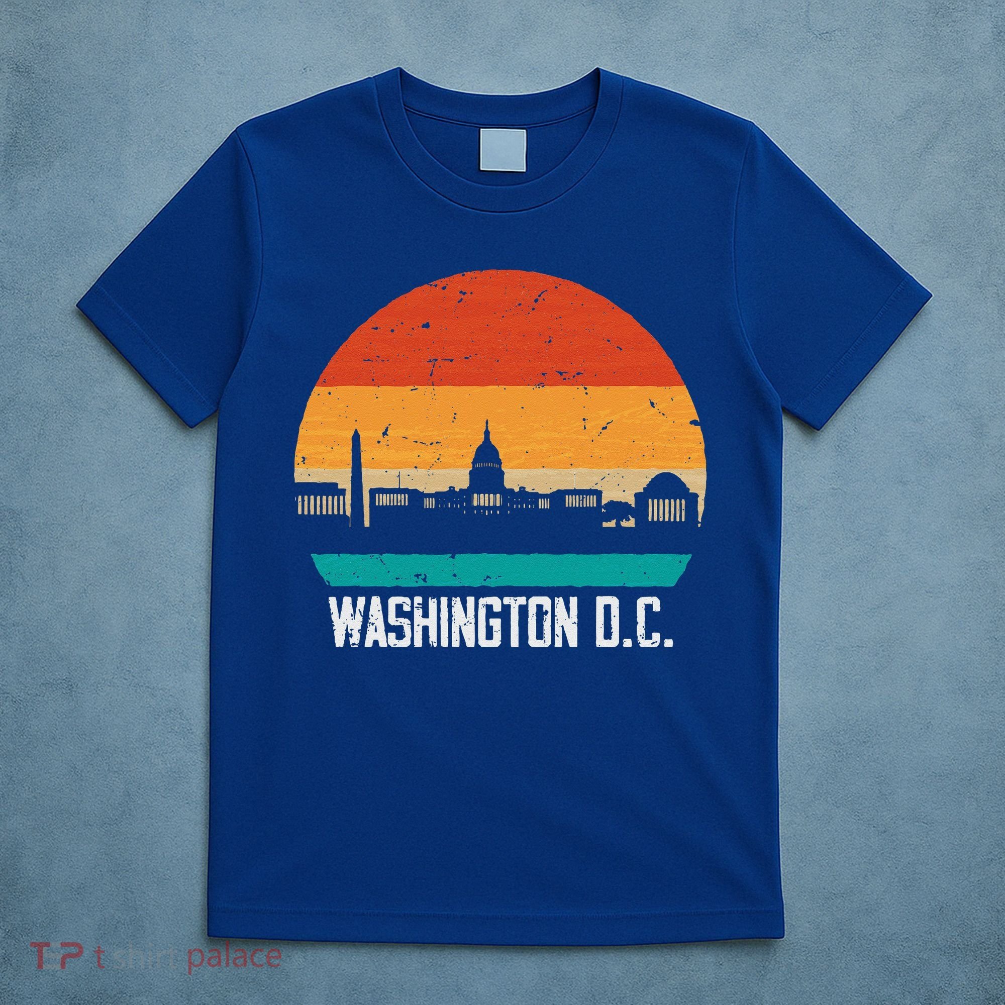 Washington D.C. USA Retro Vintage Sunset Skyline T-Shirt